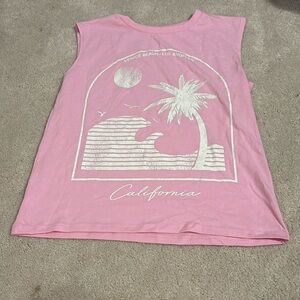 Super cute Venice beach California pink top
